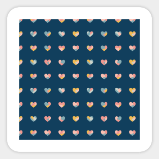 Heart Collage Blue Sticker